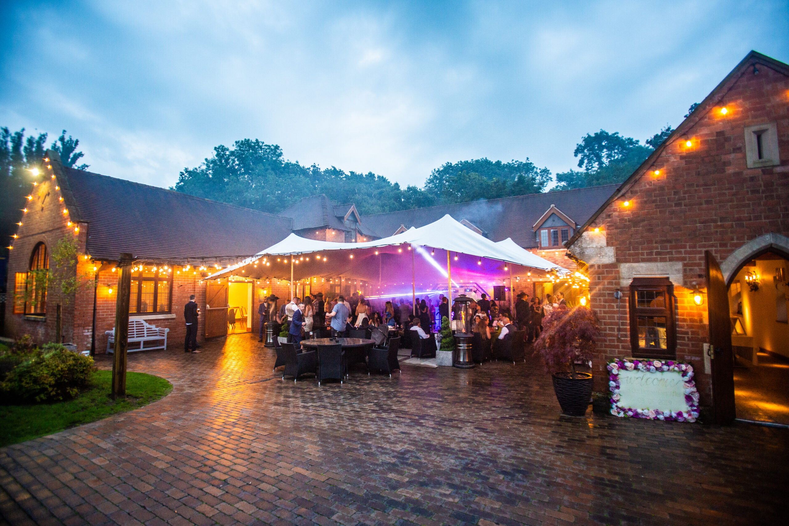 Party night at the Stables barn at Nuthurst Grange Hotel