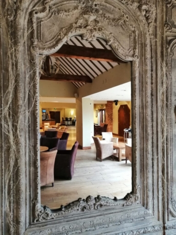 Magic mirror inside the Stables at Nuthurst Grange