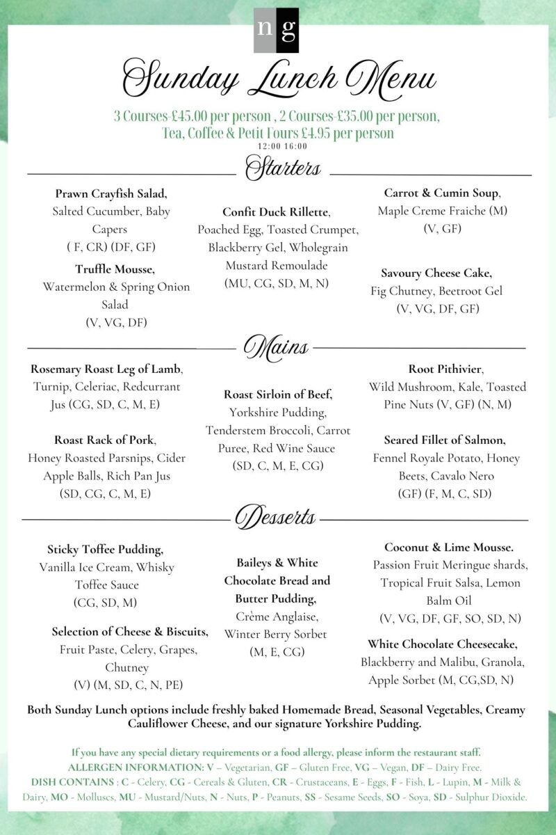 Sunday Lunch Menu JPG